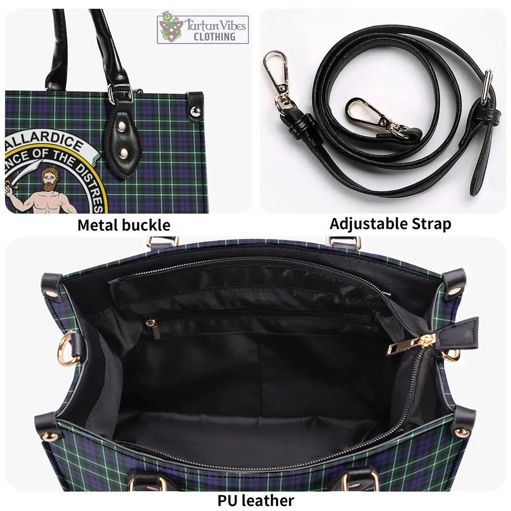 Allardice Tartan Luxury Leather Handbags with Family Crest
