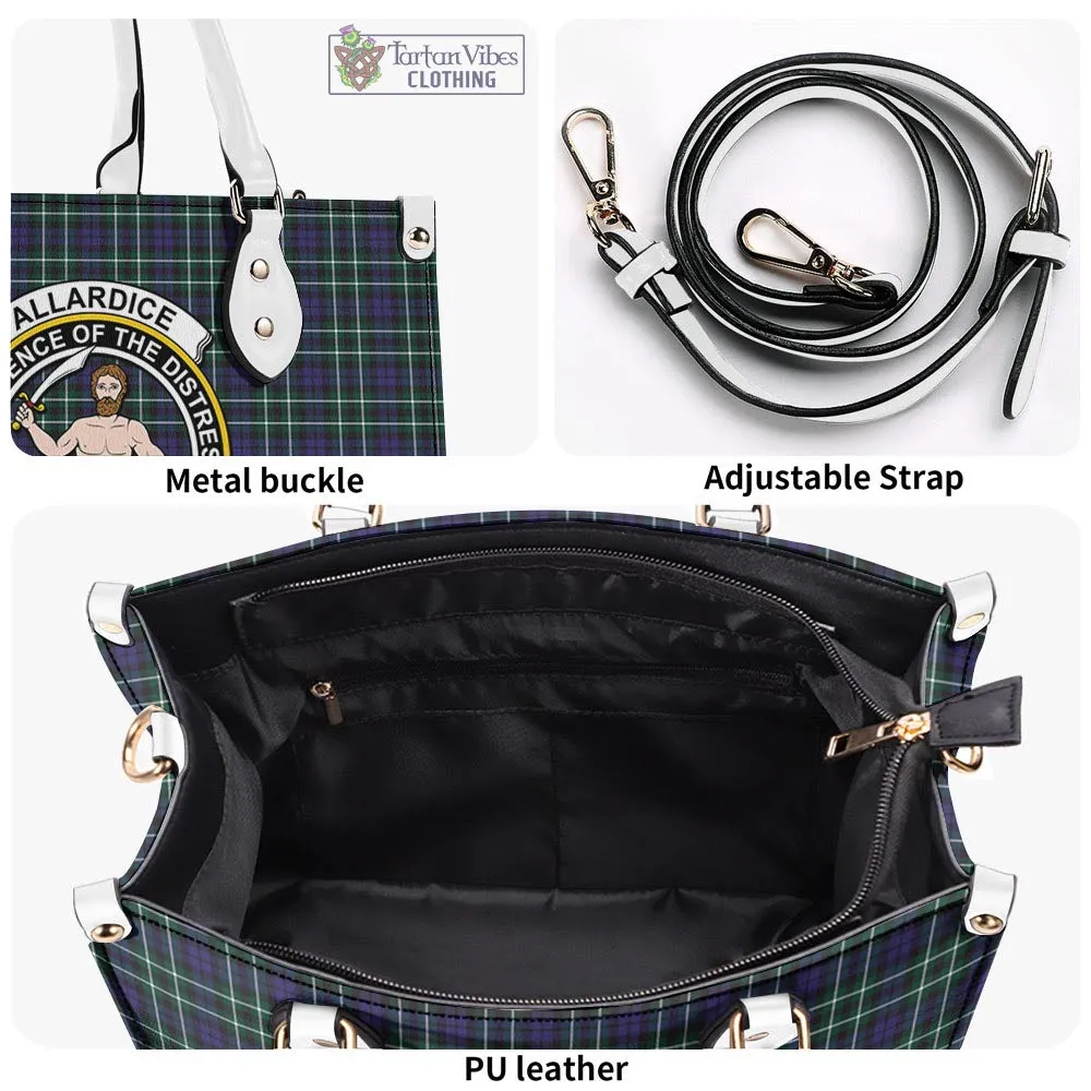 Allardice Tartan Luxury Leather Handbags with Family Crest