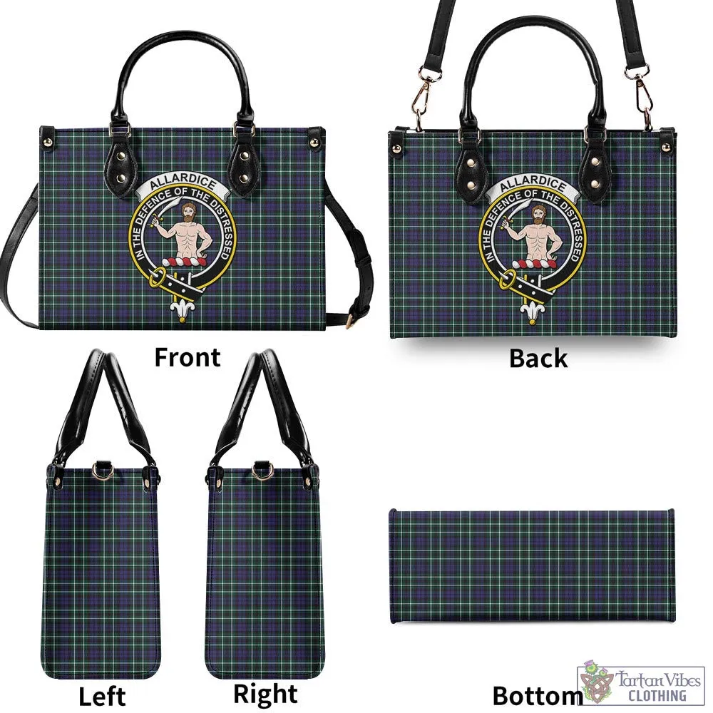 Allardice Tartan Luxury Leather Handbags with Family Crest
