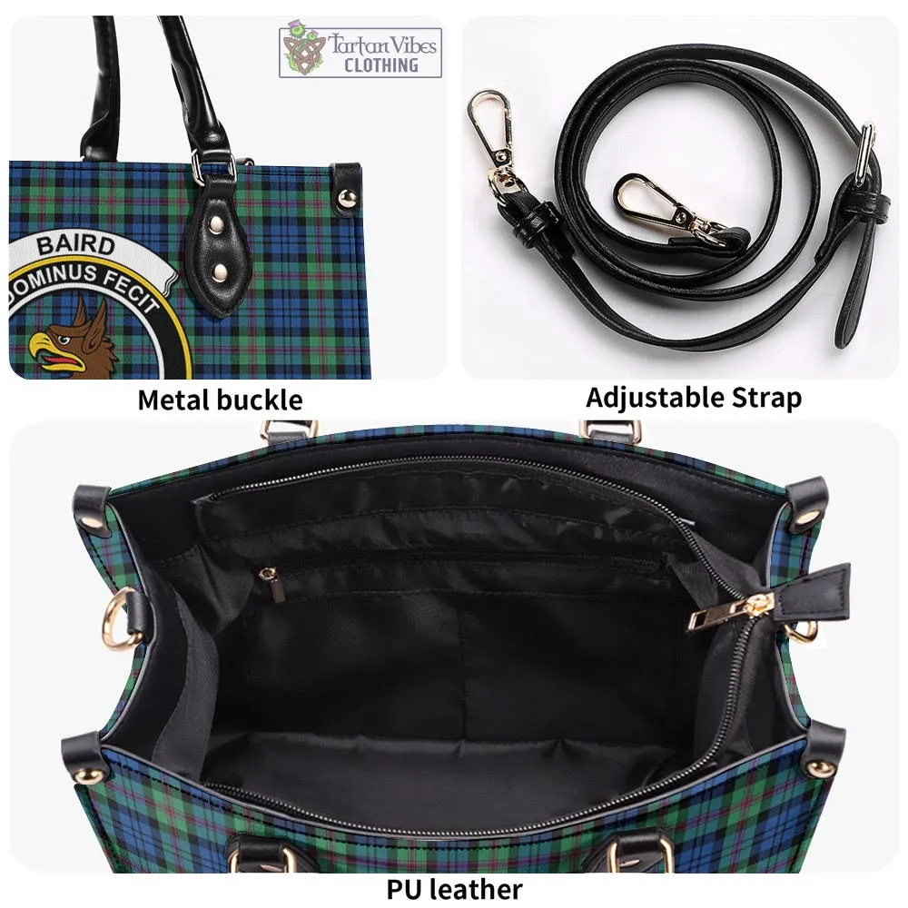 Baird Ancient Tartan Luxury Leather Handbags with Family Crest