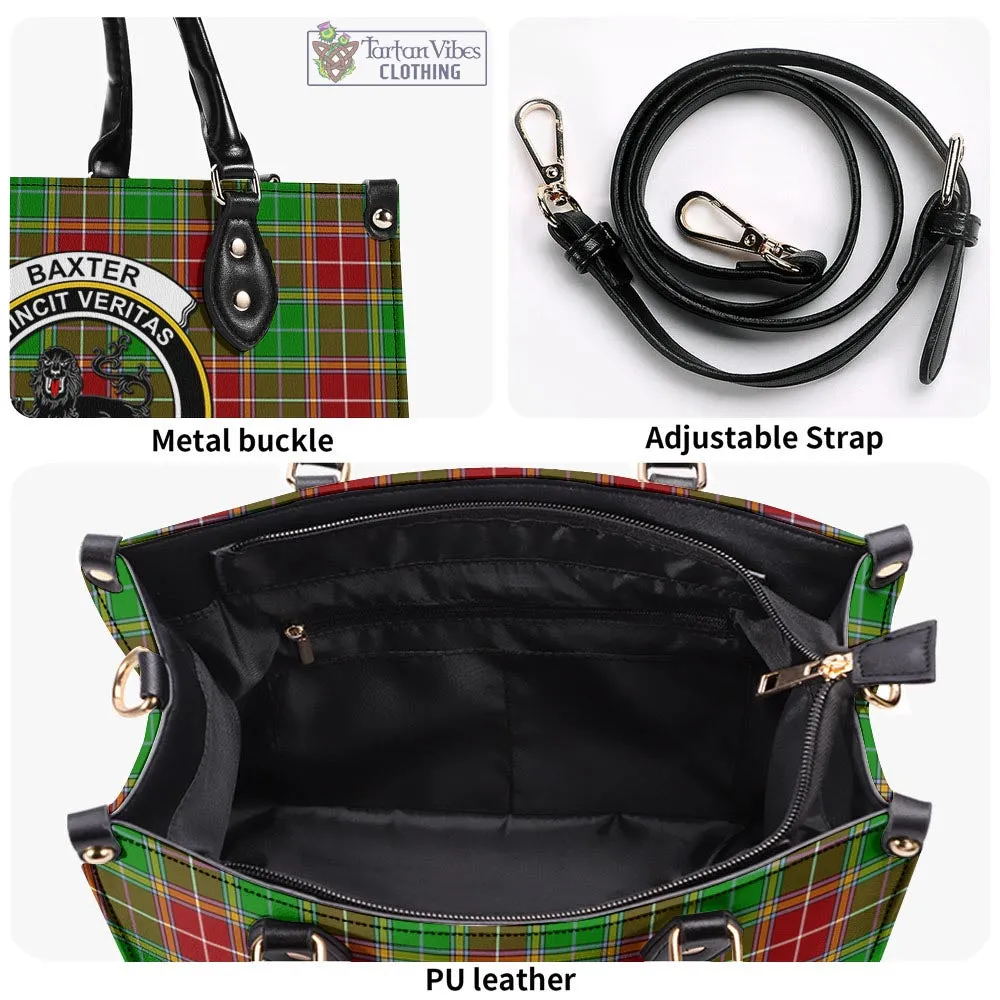 Baxter Modern Tartan Luxury Leather Handbags with Family Crest