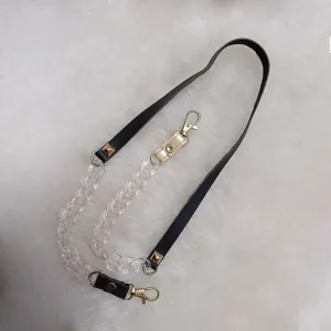 Black designer clutch chain