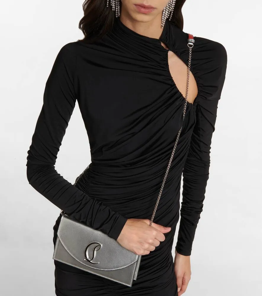 Christian Louboutin Loubi54 leather clutch