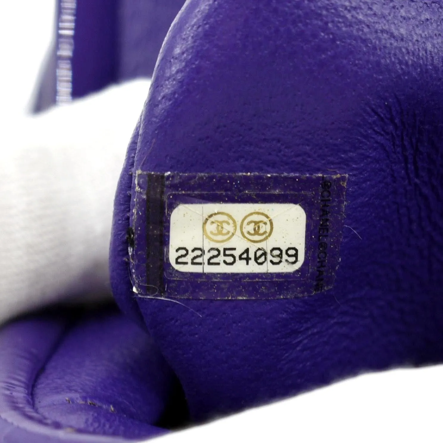 CL Timeless Quilted Patent Leather Clutch Bag Purple