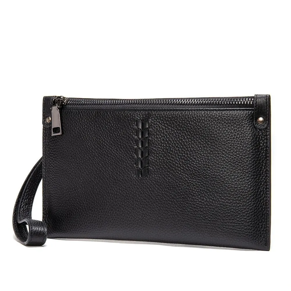 LuxeLeather Ruched Exotic Clutch Wallet