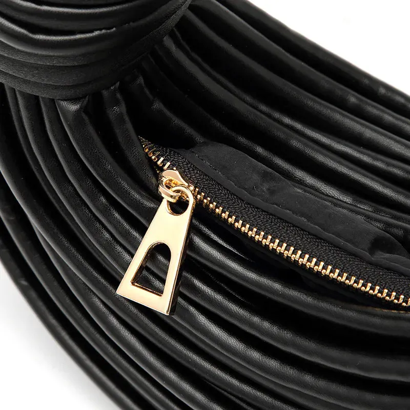 Personalized noodles line handbags for women - Black